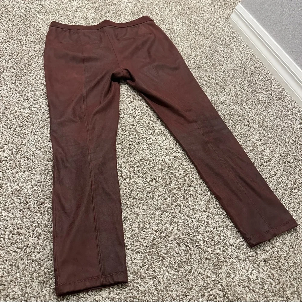 Free People Pull On Vegan Suede Like Legging Burgundy Skinny Pant, Size 29